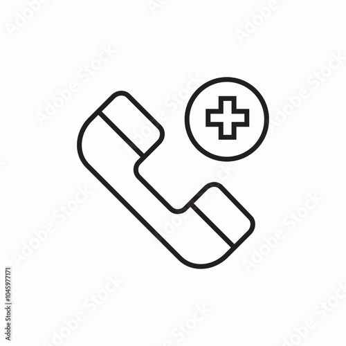 emergency call icon sign vector