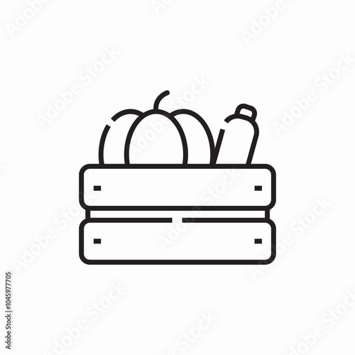 vegetables box icon sign vector