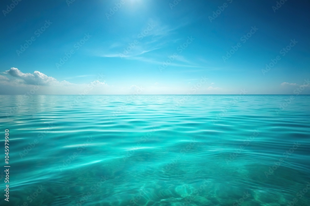 Fototapeta premium Soothing background of tranquil turquoise ocean waters