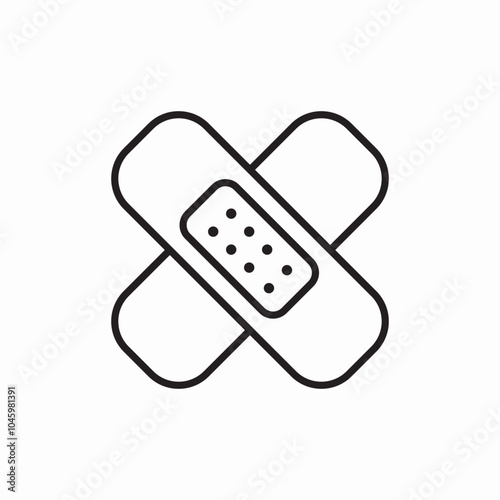 injury bandage icon sign vector