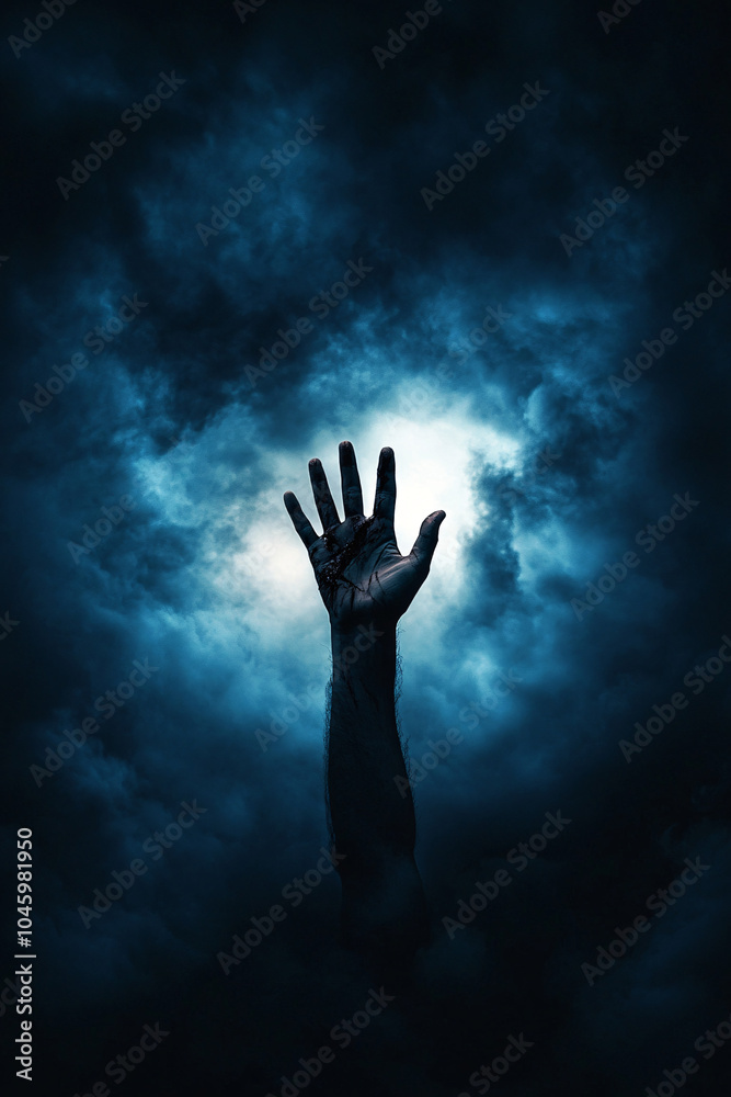 haunting hand reaching out from darkness haunting hand reaching out from darkness