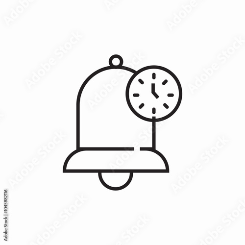notification time icon sign vector