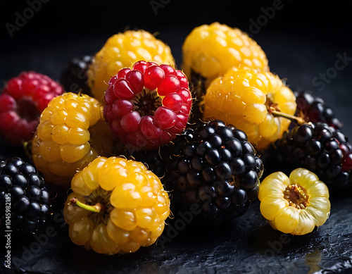 blackberries and raspberries