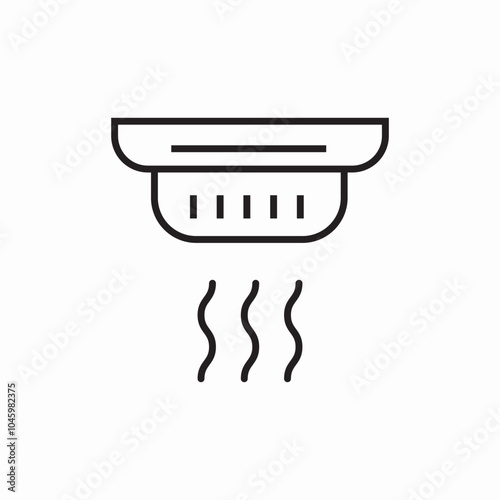 smoke sensor icon sign vector