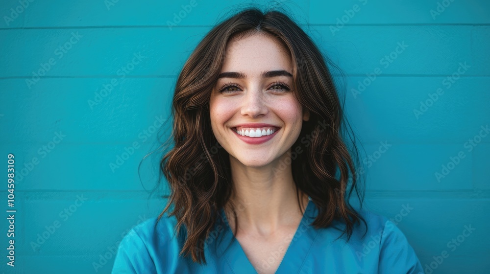 Smiling nurse portrait with copy space for healthcare Smiling nurse portrait with copy space for healthcare
