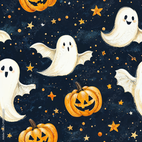 halloween seamless pattern