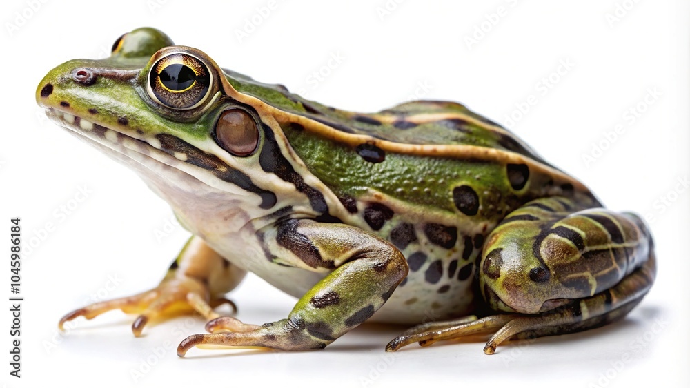 Fototapeta premium Southern leopard frog with asymmetrical pattern