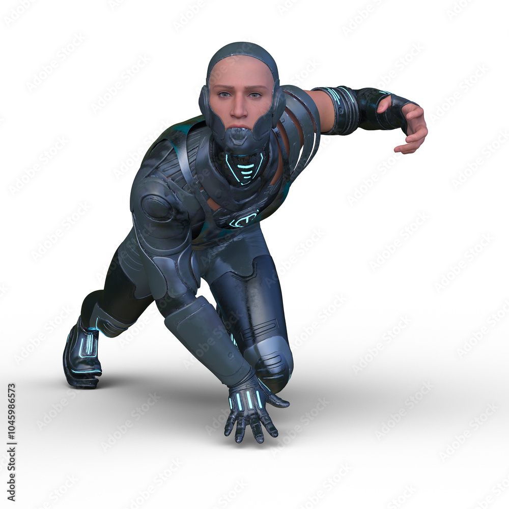 サイバーマン　3DCGレンダリング