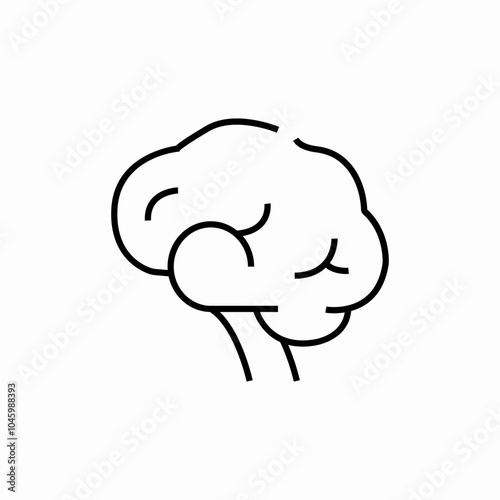 human organ brain icon sign vector