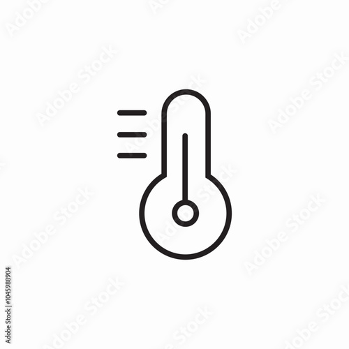 thermometer temperature icon sign vector photo