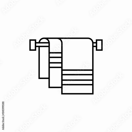 bathroom towel icon sign vector