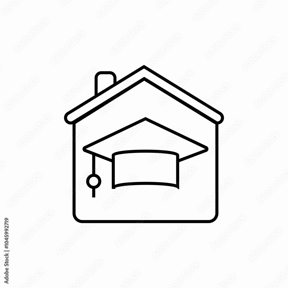 home education icon sign vector home education icon sign vector