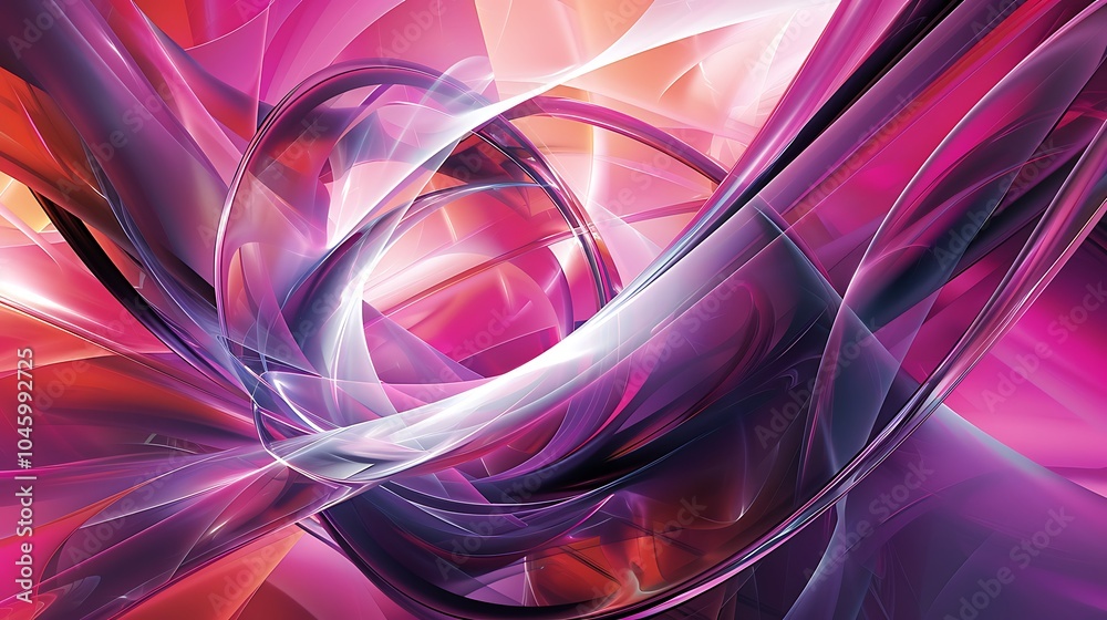 Vibrant pink Energetic Patterns of Whimsical Shapes