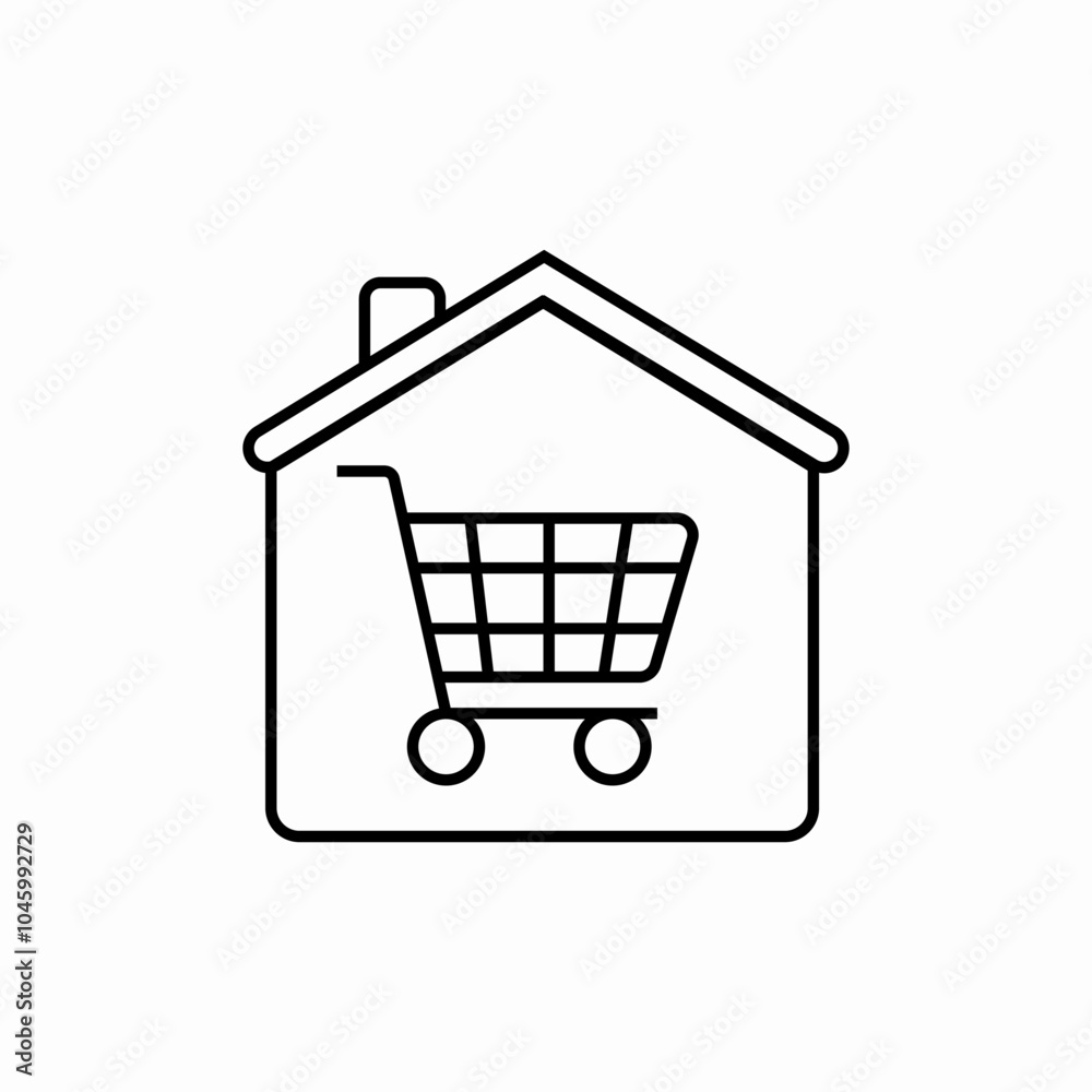 house shopping icon sign vector