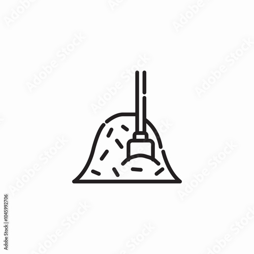 haystack pitchfork icon sign vector