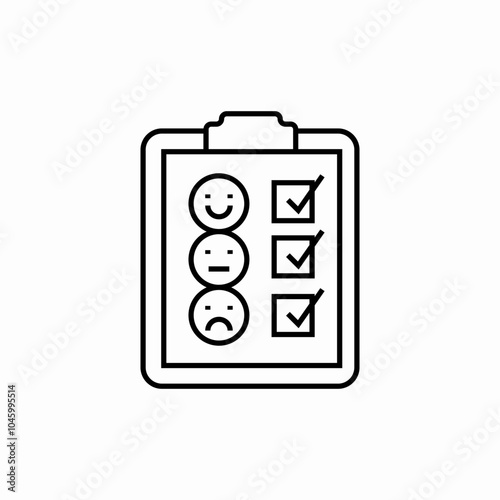 mood check list icon sign vector