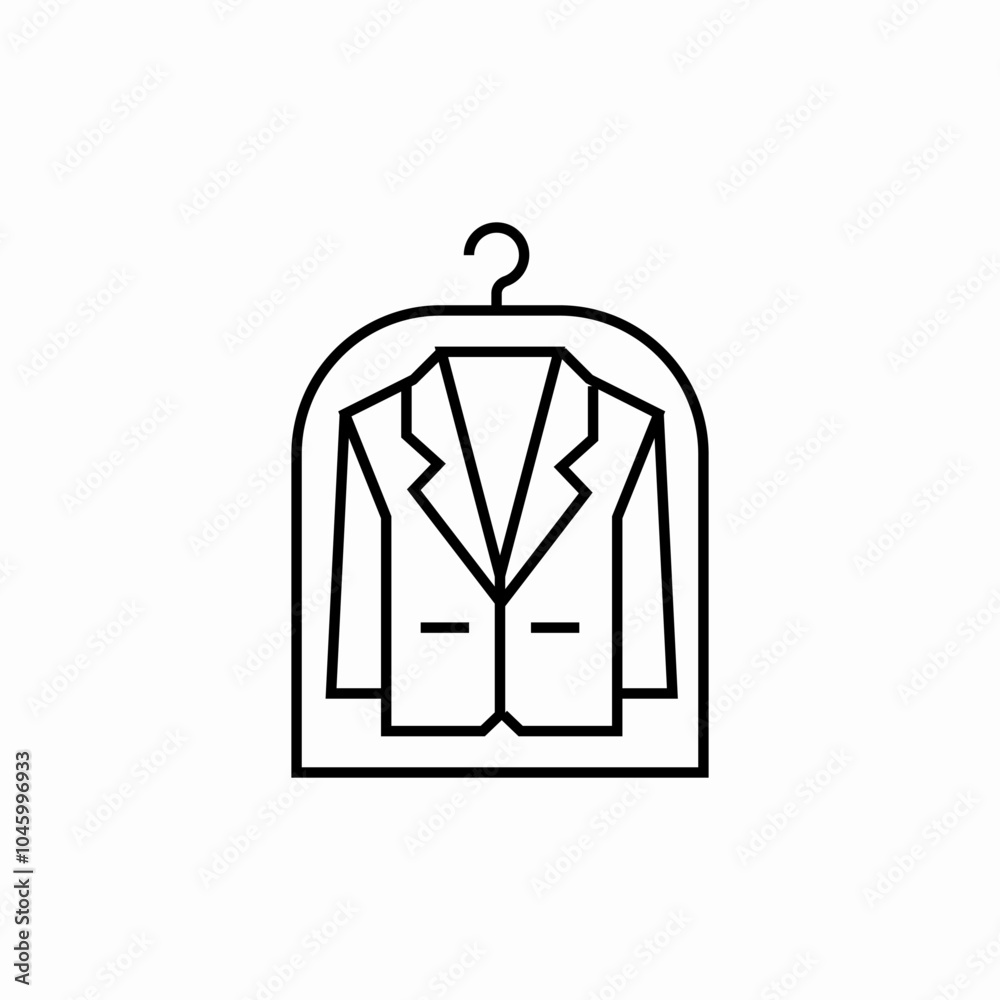 suit cover icon sign vector
