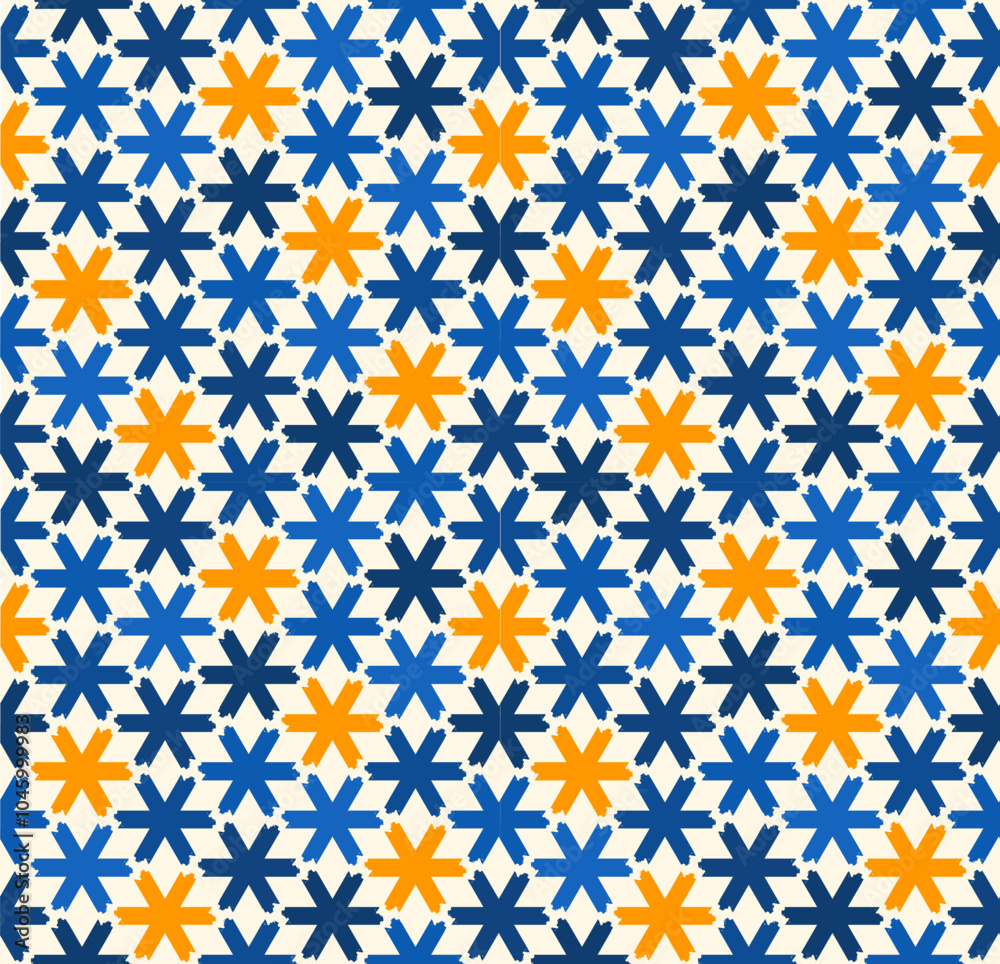Stars motif geometric print. Paint brush seamless pattern. Freehand grunge design floral background. Trendy handdrawn modern simple geo ornament. Artistic hand drawn abstract vector wallpaper Stars motif geometric print. Paint brush seamless pattern. Freehand grunge design floral background. Trendy handdrawn modern simple geo ornament. Artistic hand drawn abstract vector wallpaper