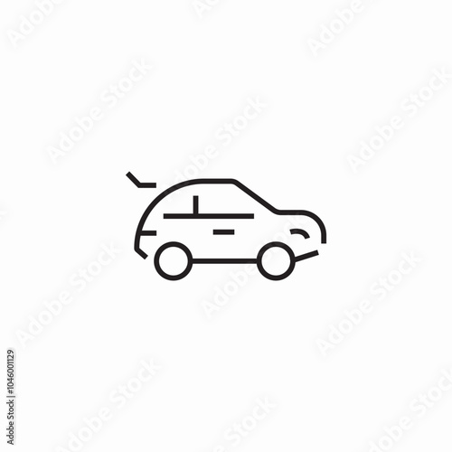 car trunk open icon sign vector
