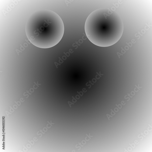 Mysterious abstract art with dark geometric shapes on a subtle gradient background.