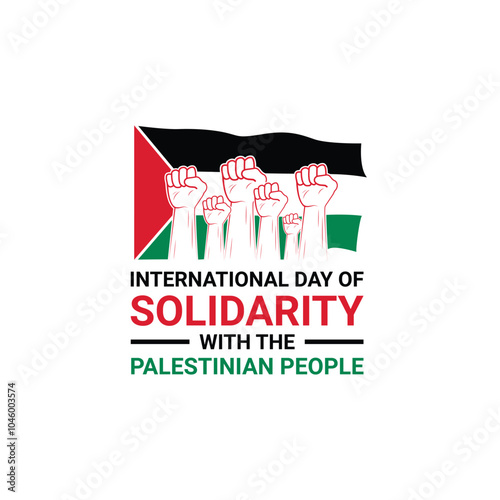 International Day of Solidarity with the Palestinian People Vector Illustration design