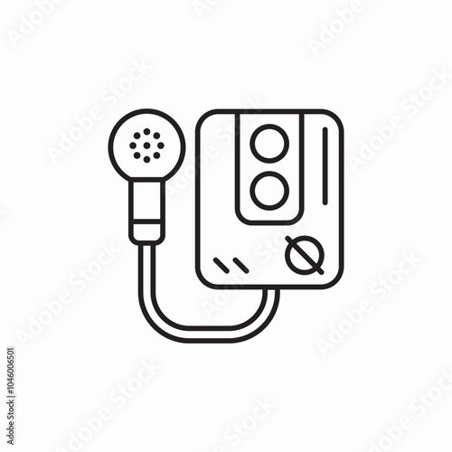 water heater shower icon sign vector