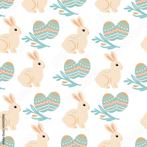 Easter pattern. Seamless Easter vector pattern for decoration