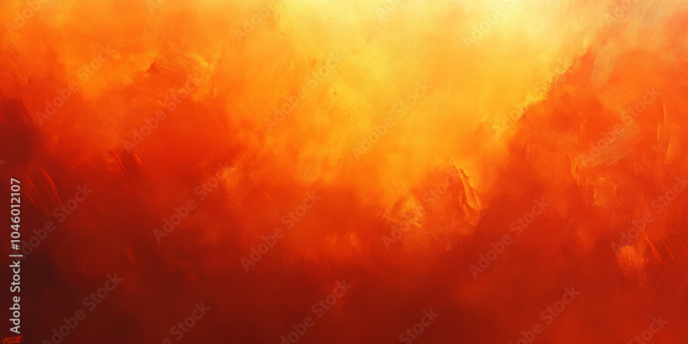 Abstract background showcasing a smooth orange texture, with bright tangerine hues dissolving into deep burnt orange. The image should have a lightly grained texture with warm, glowing highlights