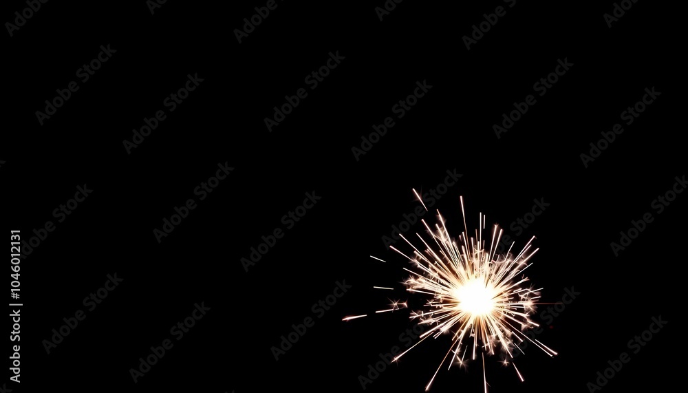Sparkler on Black Background Sparkler on Black Background