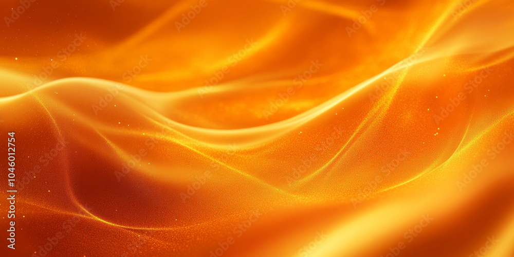 Fototapeta premium Abstract background showcasing a smooth orange texture, with bright tangerine hues dissolving into deep burnt orange. The image should have a lightly grained texture with warm, glowing highlights