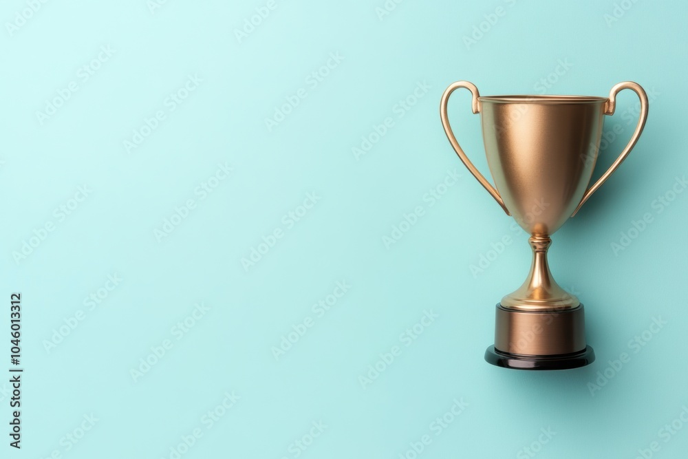 A gold trophy on a blue background - Backgrounds A gold trophy on a blue background - Backgrounds