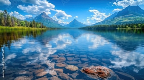 Mountain Lake Reflection photo