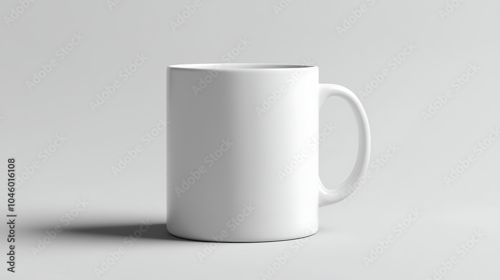 Obraz premium A plain white ceramic mug mock up 