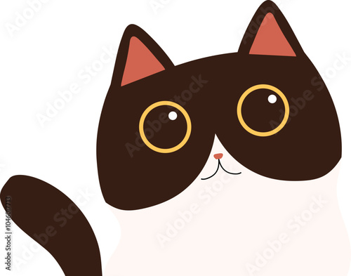 Cute Cat Design Elements Illustration Graphic