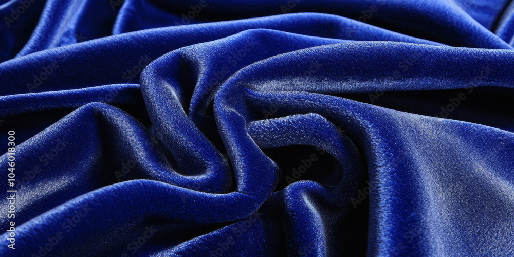 Folded royal blue fabric with a velvety pile, showcasing its rich texture and deep color, making it an ideal backdrop for a sophisticated design Folded royal blue fabric with a velvety pile, showcasing its rich texture and deep color, making it an ideal backdrop for a sophisticated design