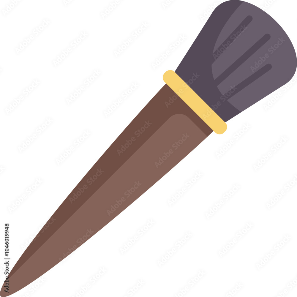Professional makeup brush for applying cosmetic products on a white background Professional makeup brush for applying cosmetic products on a white background