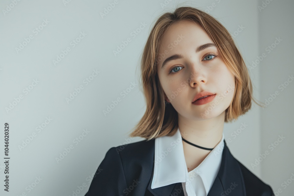 Young Woman in Modern Business Attire Young Woman in Modern Business Attire