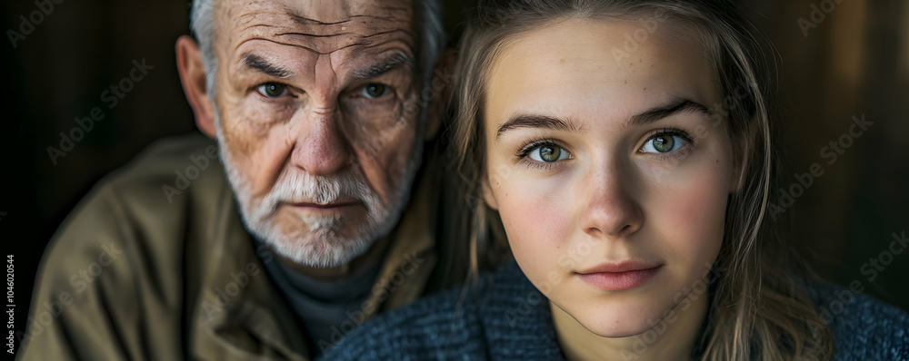 A young woman and an older man both A young woman and an older man both