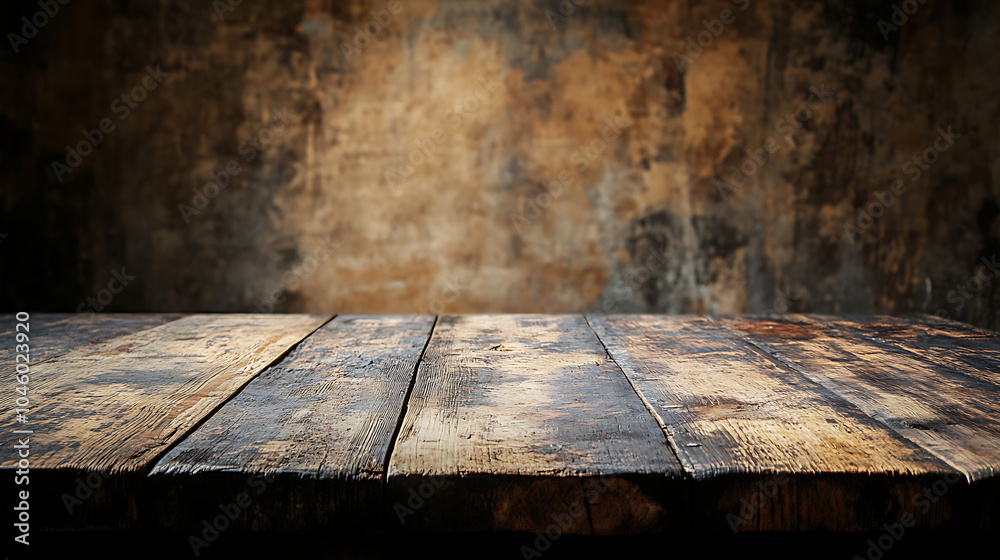 Empty old wooden table background Empty old wooden table background