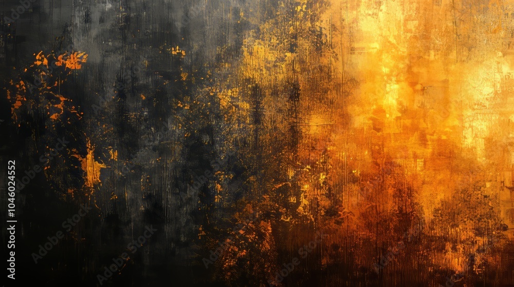 Abstract texture featuring warm orange and dark tones, perfect for backgrounds, digital designs, or art projects.