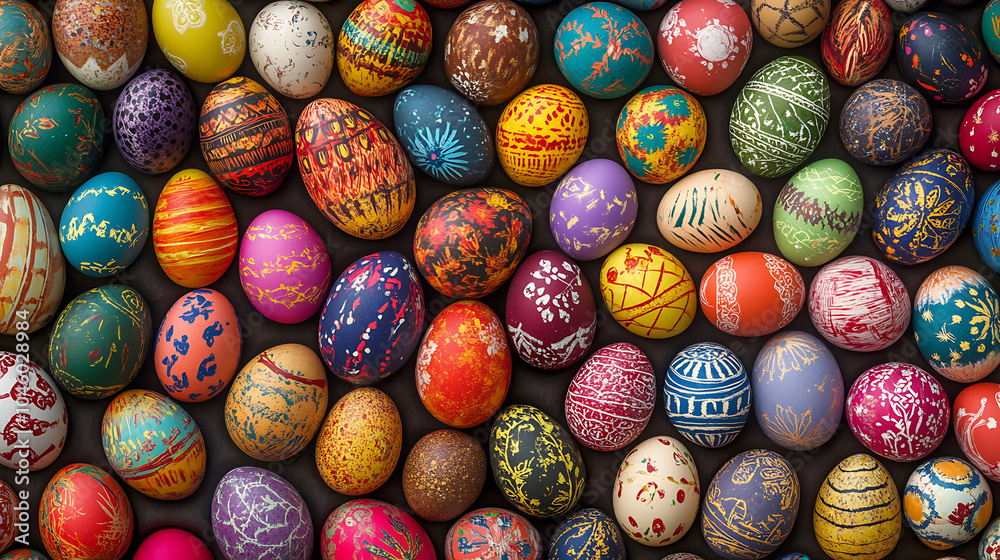 Colorful background of easter eggs collection easter celebration Colorful background of easter eggs collection easter celebration