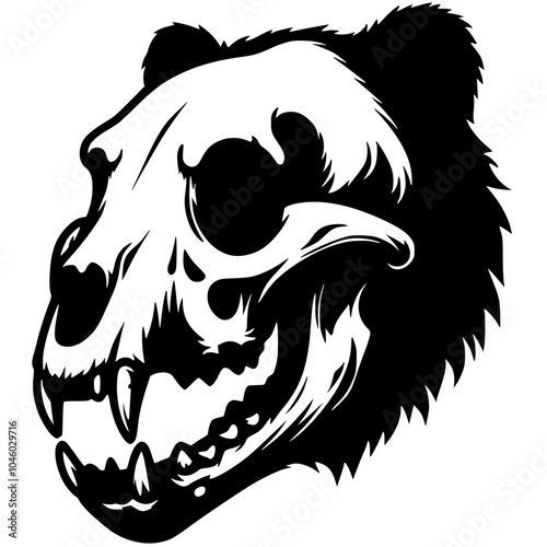 Bear skull silhouette