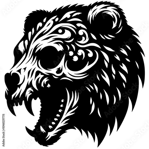 Wallpaper Mural Bear head tattoo Torontodigital.ca