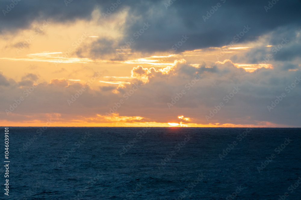 A Hawaiian Sunset over the Pacific Ocean A Hawaiian Sunset over the Pacific Ocean