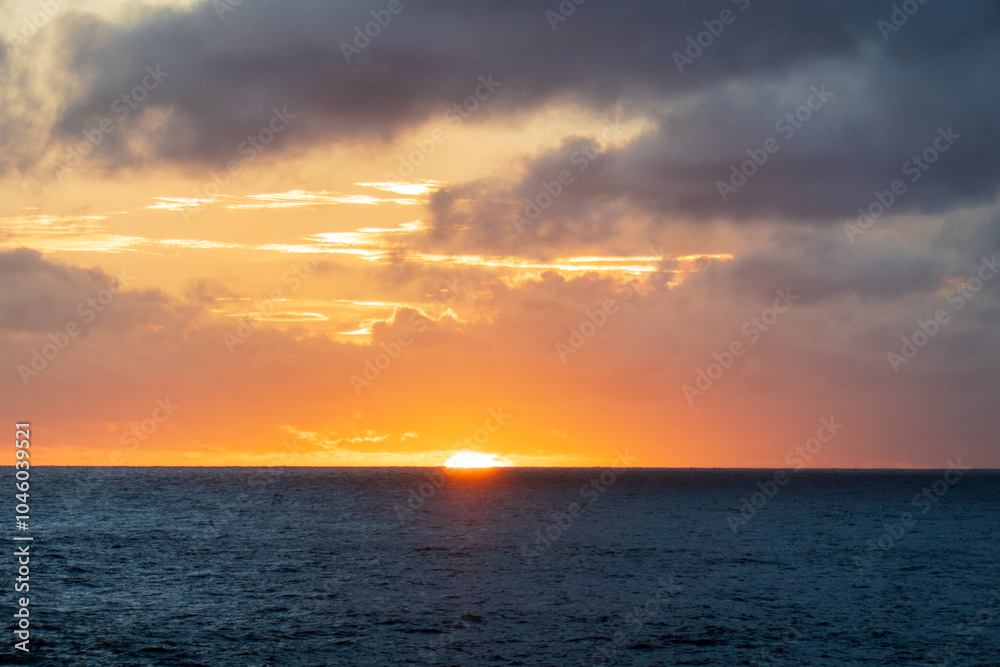 A Hawaiian Sunset over the Pacific Ocean A Hawaiian Sunset over the Pacific Ocean