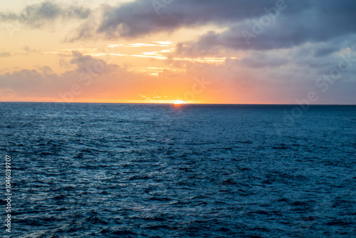 A Hawaiian Sunset over the Pacific Ocean