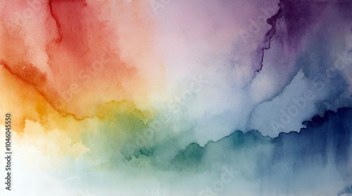 Soft Gradient Watercolor Wall with Blended Pastel Tones Creating a Calming Abstract Composition That Evokes a Peaceful and Harmonious Feeling