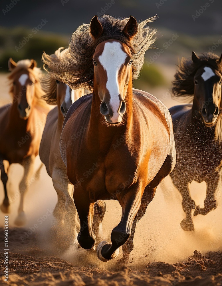 Obraz premium Galloping horses