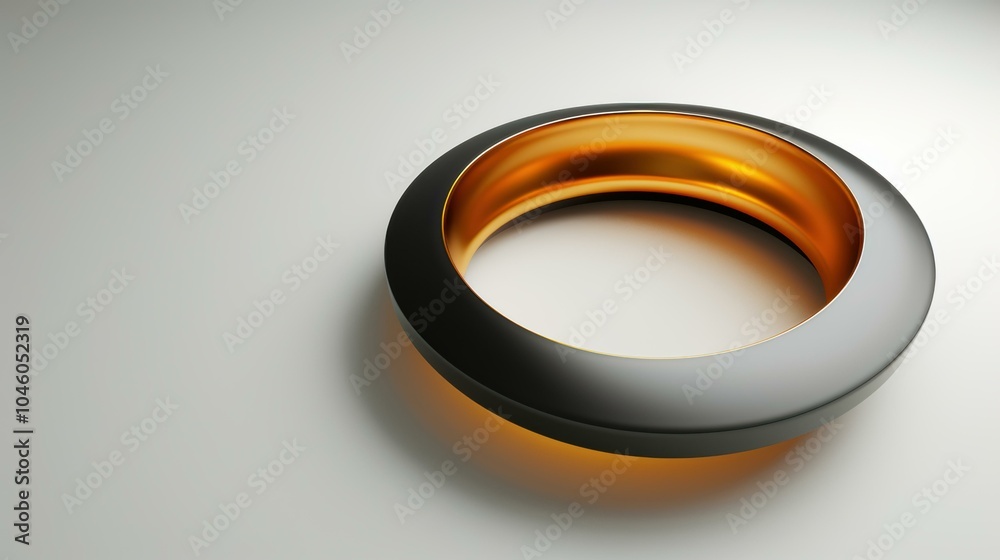 A black and gold ring. AI. A black and gold ring. AI.