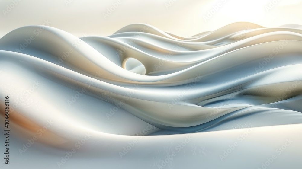 Fototapeta premium Abstract wavy background. AI.